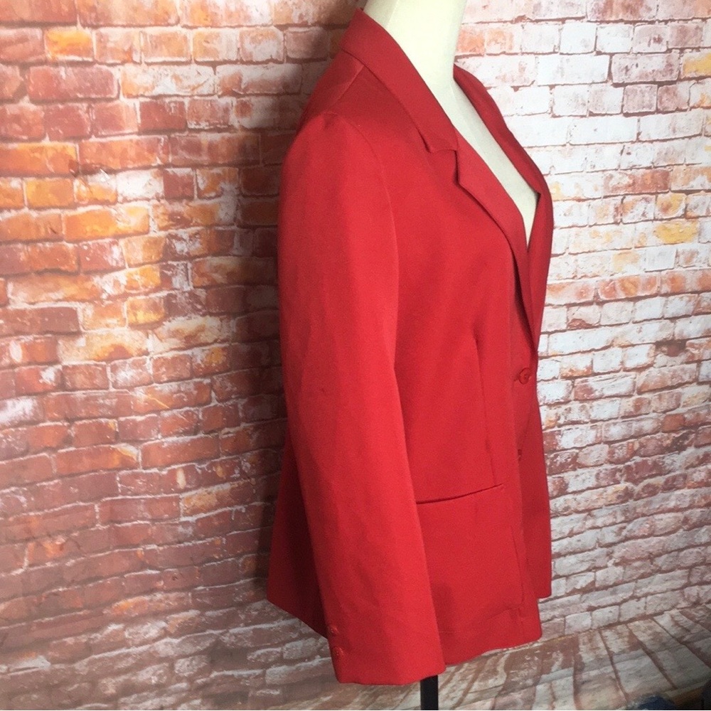 Vintage MCM Panter Red Button Down Blazer Jacket - Picture 3 of 8